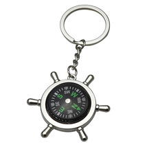 zinc alloy creative round compass keychain - $14.00