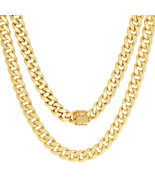 14K Real Yellow Gold Miami Cuban Link 7.5Mm Chain Necklace (16&quot;-30&quot;) Ita... - €5.015,37 EUR