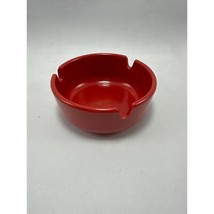Dealers Choice Small Round Orange Ash Tray USA Vintage MCM Melamine 3 1/8&quot; - $162.78 MXN