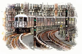 New York City MTA Large NYC Subway Train Map Plus Free Bonus Train Art Print - £3.90 GBP
