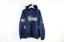 Vintage Reebok Mens Large Spell Out Silver Edition New England Patriots Hoodie - £67.44 GBP