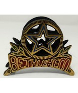 Old MCM Vintage Cast Metal Christmas Star Bethlehem Art Sculpture Napkin... - $40.10 CAD