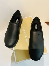 New Women&#39;s Michael Kors Keaton Slip-On Sneaker Leather Shoes Black  7.5 - £72.47 GBP