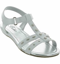 Jumping Jacks Girls' Tosha Studded Strappy Slingback Sandal White US 5 M EUR 38 - £8.99 GBP