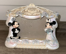 Disney Parks 4” x 6” Mickey & Minnie Wedding Embellished Picture Photo Frame - £10.38 GBP