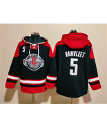 Men&#39;s Houston Rockets #5 Fred VanVleet Black Red Lace-Up Pullover Hoodie - €64,81 EUR