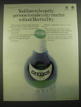 1968 Martini &amp; Rossi Dry Vermouth Ad - You&#39;ll have to be pretty perverse - £14.73 GBP
