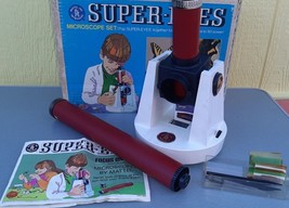 Super Eyes Microscope Set Mattel Toymakers 1968 Science Kit w/Box Vintage - £11.83 GBP