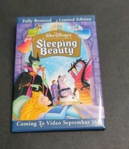 Vintage Disney Sleeping Beauty Home Video Promo Button Pin 2”x3” VHS 1997 - £4.10 GBP