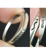 vintage Native American ring STERLING SILVER &amp; CORAL signed &quot;CR&quot; 925 size 7 - $605.17 MXN