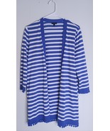 Talbots Cardigan Sweater Womens Size M Duster PomPoms Nautical Boho - $378.72 MXN
