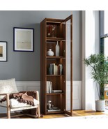 Display Curio Cabinet with Glass Doors, 5 Shelves &amp; LED Lights - $4,954.61 MXN