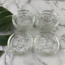 Vintage 70s Fleur de Lis Glass Coasters Lot of 6 Clear Etched Decor Ashtray - €21,99 EUR