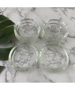 Vintage 70s Fleur de Lis Glass Coasters Lot of 6 Clear Etched Decor Ashtray - $477.65 MXN