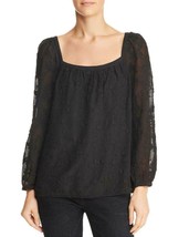 Rebecca Taylor Blouse Kyla Embroidered Silk Blend Black Shirt Top SZ XS NWT $395 - $127.20