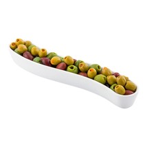 Restaurantware Swerve 6 Ounce Olive Plate, 1 Curved Olive Tray - Large, ... - £29.88 GBP