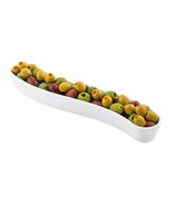 Restaurantware Swerve 6 Ounce Olive Plate, 1 Curved Olive Tray - Large, ... - £29.92 GBP