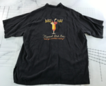 Tori Richard Button Down Shirt Mens 2XL Black Tiki Bali Hai Embroidered ... - $59.39