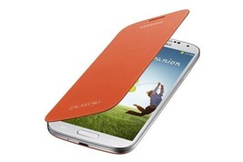 New Genuine Samsung Galaxy S4 Iv Orange Flip Cover Smart Phone Case Oem Folio - £4.70 GBP