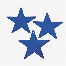 Stellar Blue Party Stars - 9&quot; Cardboard Decorations (12pc) for Party Decor, Wall - $18.80