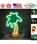 Adorable Palm Tree LED Night Light for Desktop - Dual Power Table Decora... - $34.53 CAD