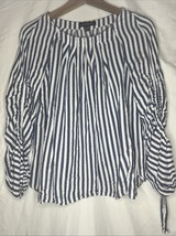 Banana Republic Long sleeve Top blue w/white stripe Women&#39;s size: XSmall - $15.35