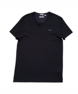 Calvin Klein Shirt Mens Small Black V-Neck Short Sleeve Pima Cotton Mini... - $143.50 MXN