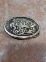 Vintage Missoula Centennial 1883 To 1983 1384 Of 4000 Belt Buckle - $9.77