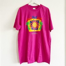 NWT Vintage Mirage Las Vegas 90s Hot Pink T Shirt Hotel Casino XL Single... - £23.88 GBP