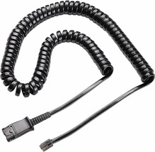 Plantronics 26716-01 Coil Cord U10 QD to Modular plug Headset Amp adapte... - $28.32