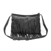 Fashion Women Shoulder bag Solid Tassels Trending Cross Body Bag Tassel Suede Fa - $21.09