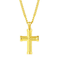 Street Stainless Steel Necklace Simple Men's And Women's Cross Necklace - £7.85 GBP