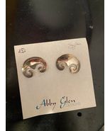 Abby Glen Designs Artisan Scroll Stud Earrings – Unmarked Silver Tone – ... - $49.50