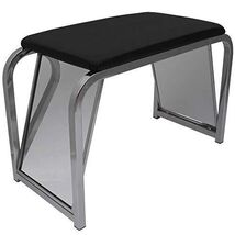 SHOE FITTING BENCH Chrome/Black Padded Seat/2 Mirrors - $189.95