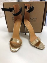 Boohoo Frankie contrast Two Part Black Heel Sandal Size 7 US - $34.47