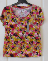 Nicole Miller Short Sleeve Scoopneck T-shirt JUNGLE FLORAL Womens Plus S... - $246.03 MXN
