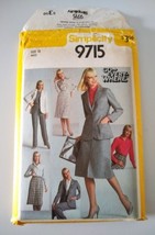 Simplicity 9715 Misses Separates Shirt Skirt Pants Unlined Jacket Sz 12 ... - $5.00