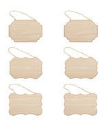 6-Pk Mdf Unfinished Wood Plaques For Crafts With Jute Rope, 9X6 Inch Woo... - $27.22