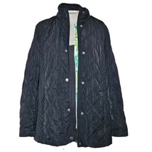Black Quilted Jacket Size 10 Petite  - £27.37 GBP