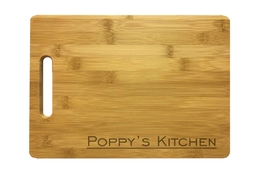 Poppy&#39;s Kitchen Engraved Cutting Board -Bamboo/Maple- Grandpa Gift Fathe... - $34.99+