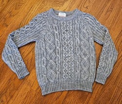 Vintage 90s IZOD j.g. Chunky Gray Cable Knit Long Sleeve Sweater Sz 14 M... - £39.56 GBP