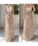 Vintage 60s 70s Quilted Brocade Paisley Maxi Skirt  XS - $97.89 CAD