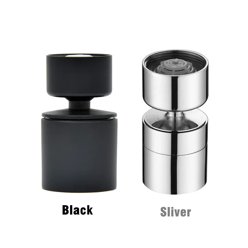 House Home New Black 2 Mode Washbasin Faucet Nozzle 360° Rotary Splashback Fauce - £19.98 GBP