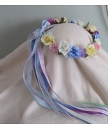 Colorful Floral Spring Rainbow Princess Crown /Custom Hand Crafted/ Rena... - £38.71 GBP