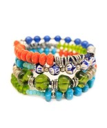 Beautiful Festival Collection Beaded Coil Stretch Bracelet by Treska - £22.30 GBP