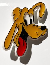 1980s Vintage Disney Pluto Plastic Head Pin Brooch Badge Dog Walt - £3.14 GBP
