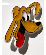 1980s Vintage Disney Pluto Plastic Head Pin Brooch Badge Dog Walt - £3.08 GBP