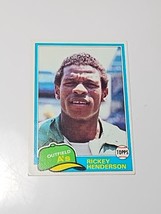 Rickey Henderson 1981 Topps MLB Trading Card # 261 Oakland Athletics -Sh... - $6.56