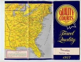 1957 Quality Courts United Complimentary Directory with Map Motels - £13.98 GBP