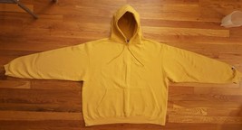 Champion Yellow Gold Wheat Pullover Hooded Sweatshirt Sweater Hoodie Hoo... - £35.39 GBP